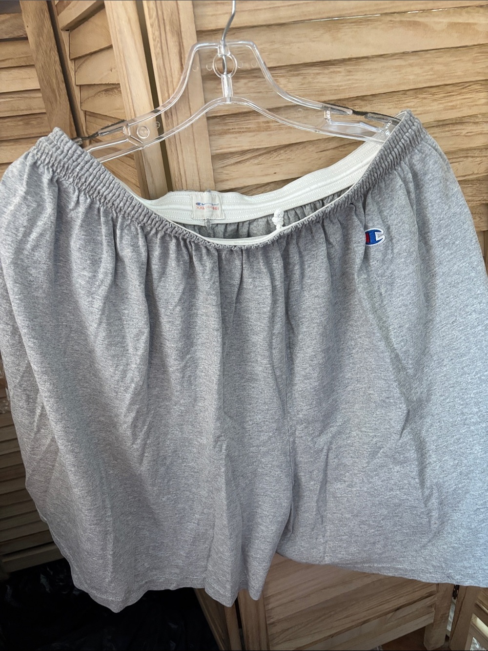 Champion Light Gray Lounge Shorts with Logo XXL